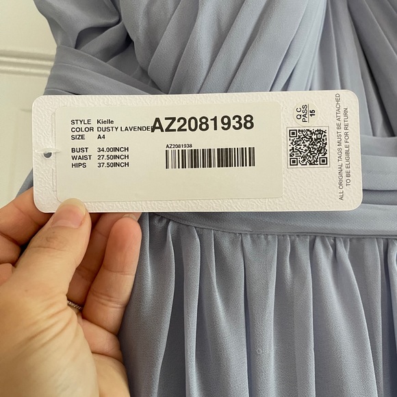 Azazie Bridesmaid Dress (Kielle) in Dusty Lavender - Picture 3 of 5